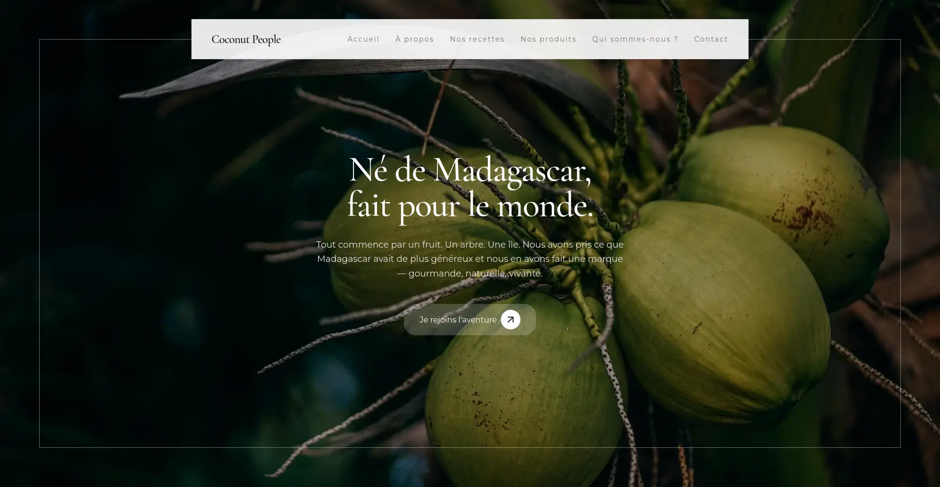 Site vitrine Coconut Peoples